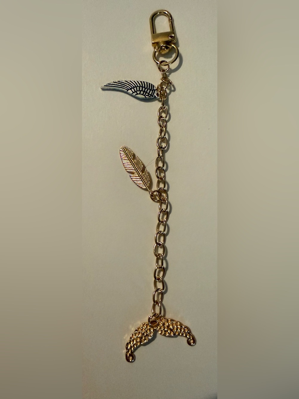Gold Feather Charm